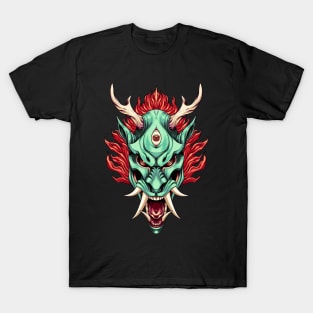 Green Dragon Head Mask T-Shirt